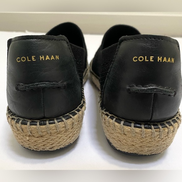 Women’s Cole Haan Pinch Maine Classics Grand OS Black Knit/Jute Espadrilles 8.5B - Picture 4 of 8